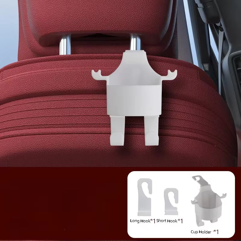 Multifunctional Car Headrest Cup Holder Drink Bottle Hanging Mount Organizer Auto Back Seat Hook Storage Holder Car Supplies
