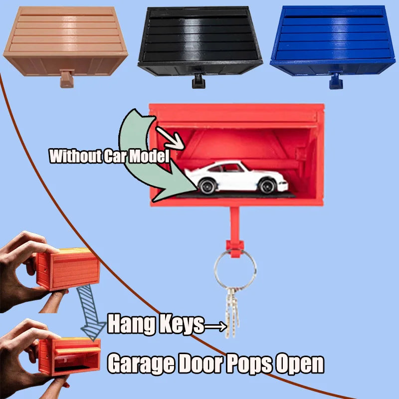Car Garage Key Holder with Opening Door Space-Saving Key Rack Durable for Vehicle Enthusiasts Creative Gift Key Storage Supplies